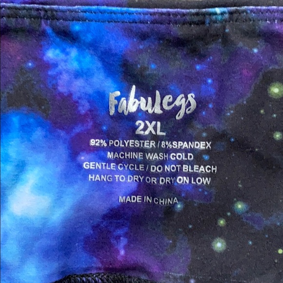 FabuLegs Galaxy Tie Dye Couture Leggings Pockets - Picture 4 of 6